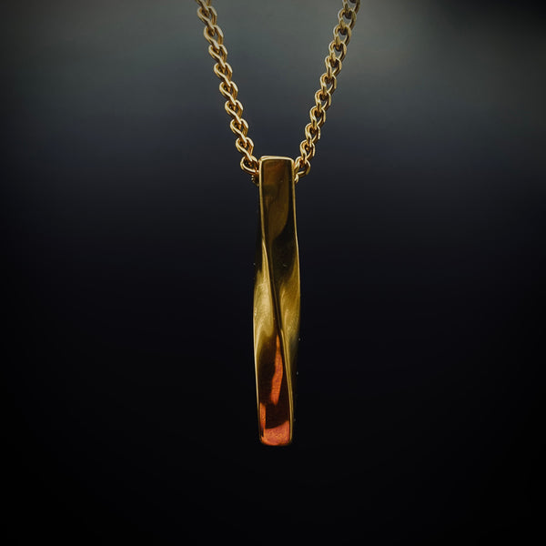 Pendentif Riyadh Acier Poli Doré
