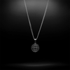 Pendentif Compasse Poli Argenté